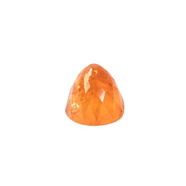 Mandarin garnet, orange, cone, faceted, round, 8 mm