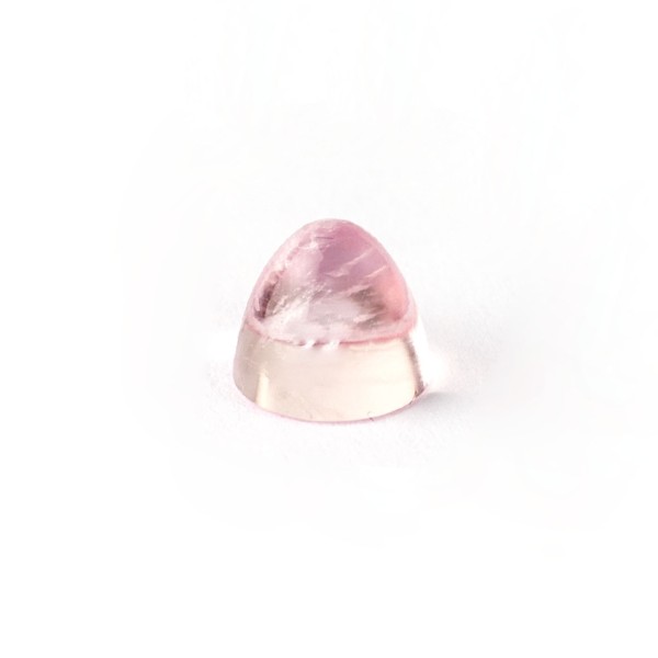 Morganite, rose, cone, smooth, round, 8mm