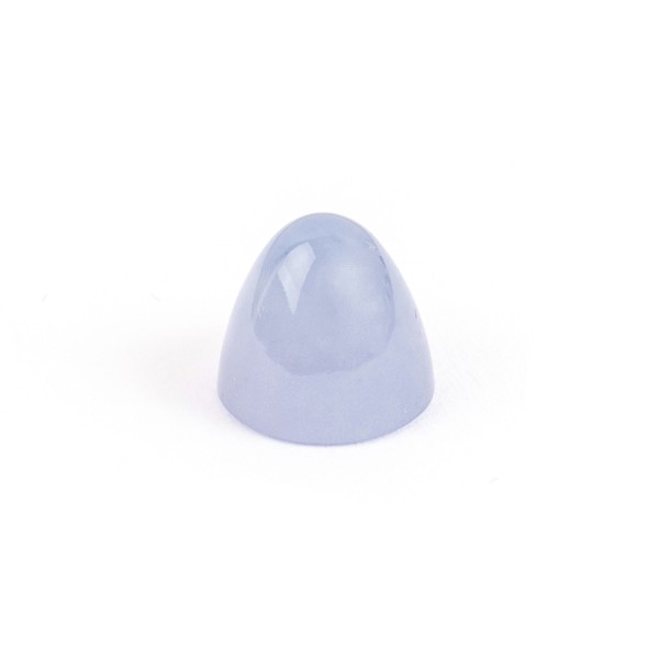 Chalcedon, blau, Kegel, glatt, rund, 11 mm