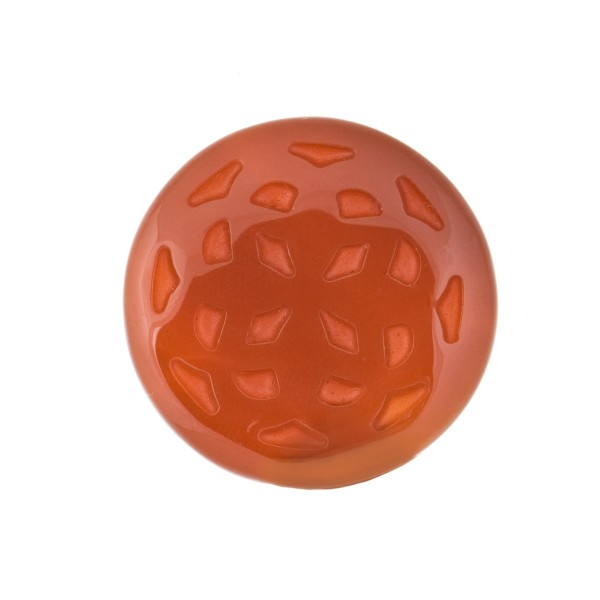 Agate, red, engraved, ornament, round, 25 mm