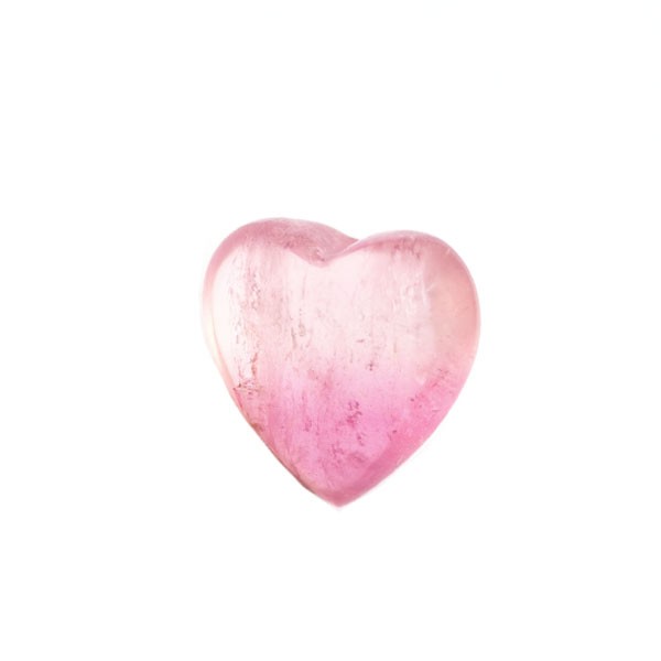 Turmalin, pink, bicolor, glatt, Linse, Herzform, 10x10 mm