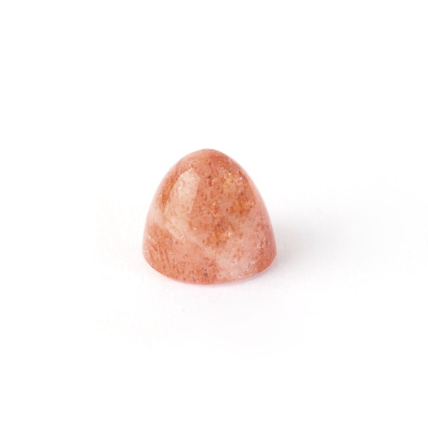 Sunstone, brown, cone, smooth, round, 8mm