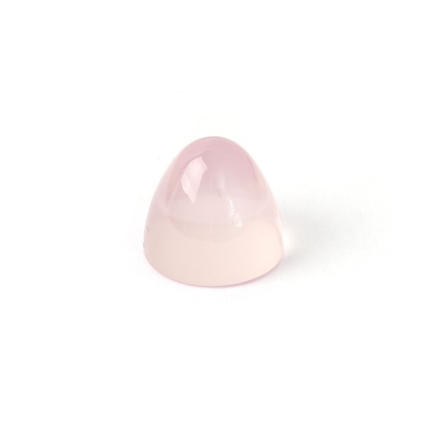 Rose quartz, rose, cone, smooth, round, 11 mm