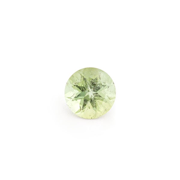 Tourmaline, green, faceted, round, 7.5 mm