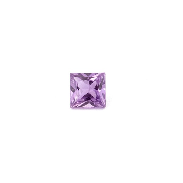 Saphir, violett, carré, facettiert, 4 x 4 mm