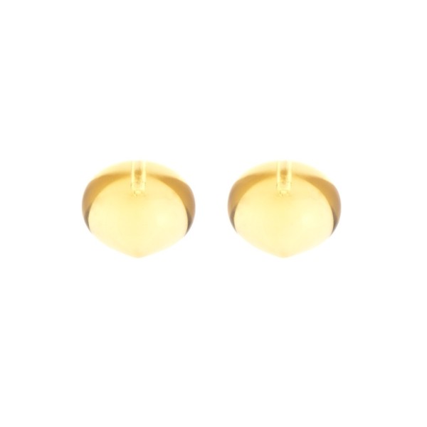 Citrin, goldfarben, Pampel, glatt, Zwiebelform, 13x11mm
