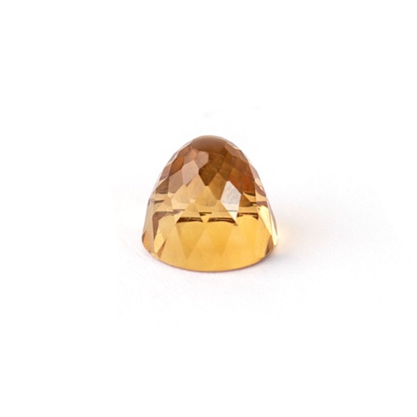 Citrine, palmeira orange, cone, faceted, round, 8mm