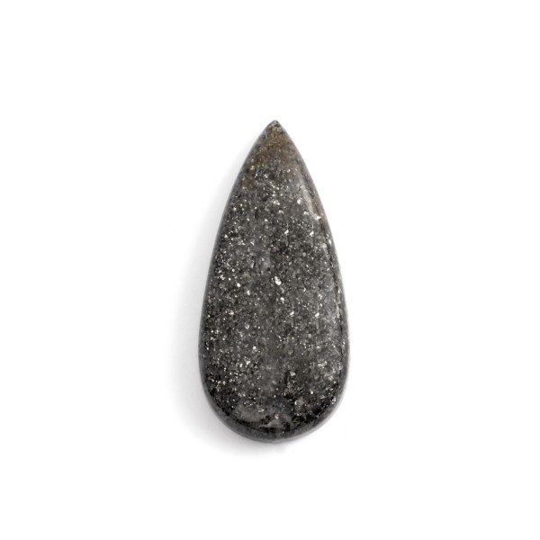 Sonnenstein, grau, Cabochon, Birnenform, 23x15.5mm
