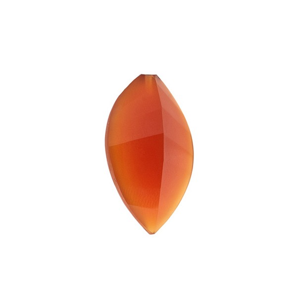 Carneol, gefärbt, rot, Blatt, facettiert, diverse Größen