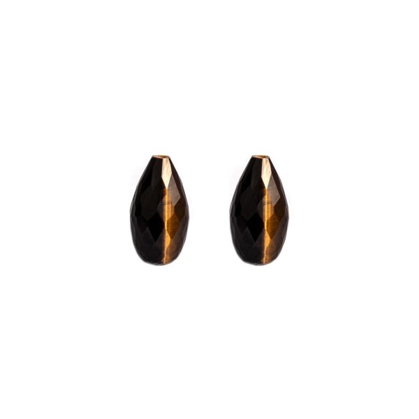 Tigerauge, braun, Pampel, facettiert, Harlekin, 15x8mm