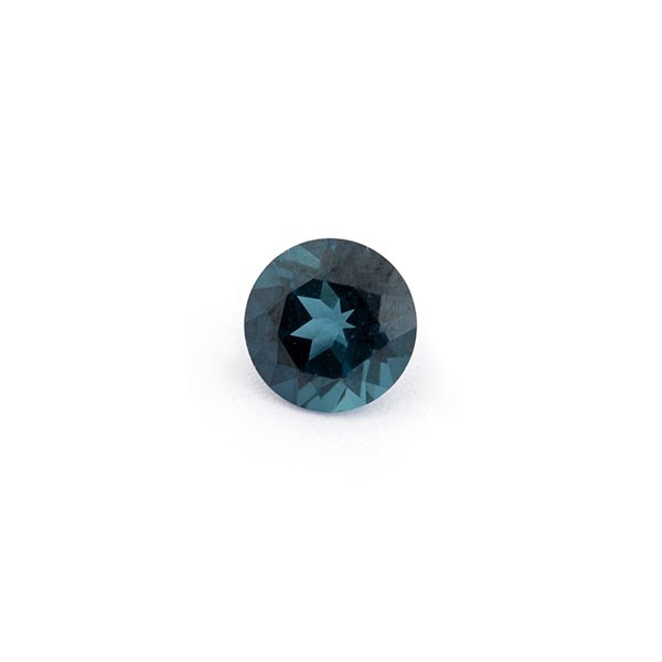 Tourmaline, blue, faceted, round, 6 mm