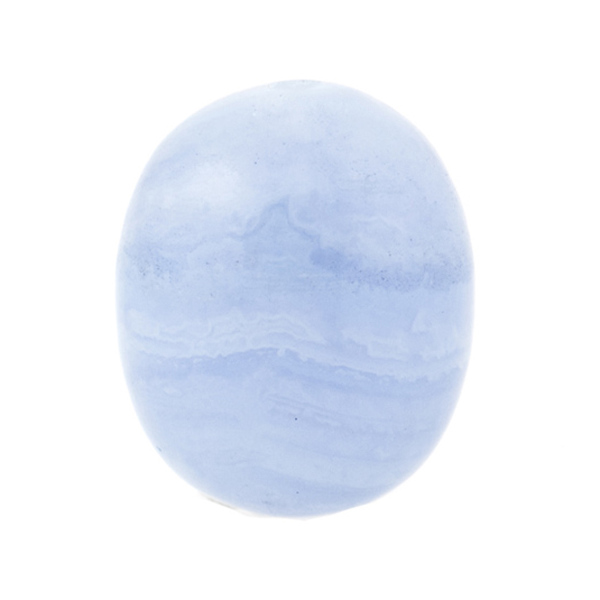 Streifenchalcedon, blau, Olive, glatt, 21 x 15 mm