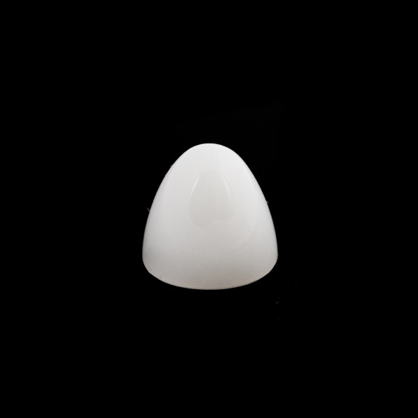 Cacholong, white, cone, smooth, round, 11 mm