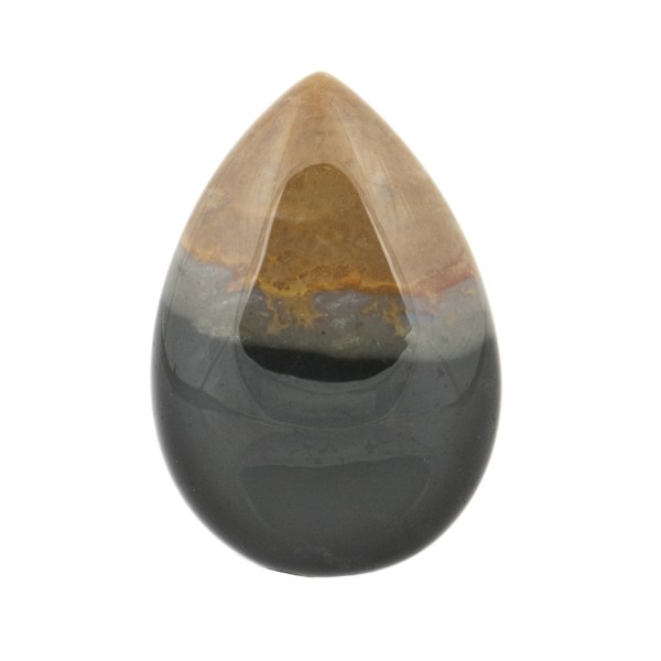 Mookait, rot, Linse, Birnenform, 25x18mm