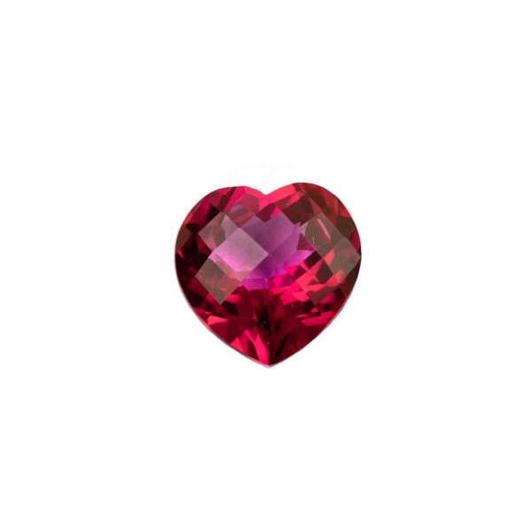 Topas, pink, Briolett, facettiert, Herzform, 10x10mm