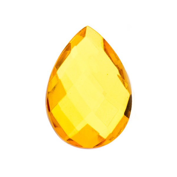 Bernstein (natur), goldfarben, Briolett, facettiert, Birnenform, 28x20mm
