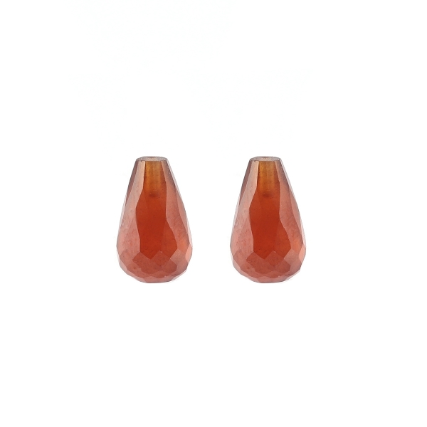 Hessonit, rot, Pampel, facettiert, 8x6mm