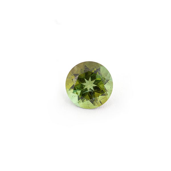 Tourmaline, green, faceted, round, 7.5 mm