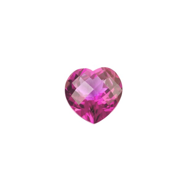 Topas, pink, Briolett, facettiert, Herzform, 8x8mm