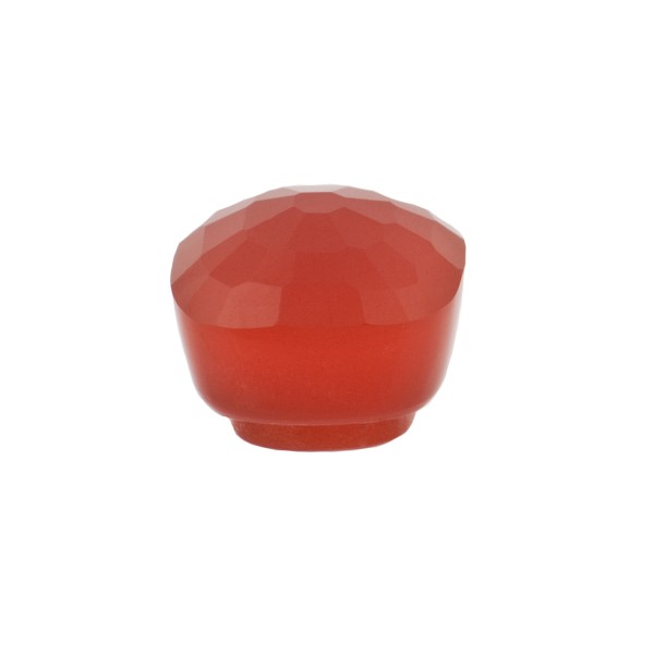 Carneol, rot, Knopf, facettiert, antik, 10x10 mm