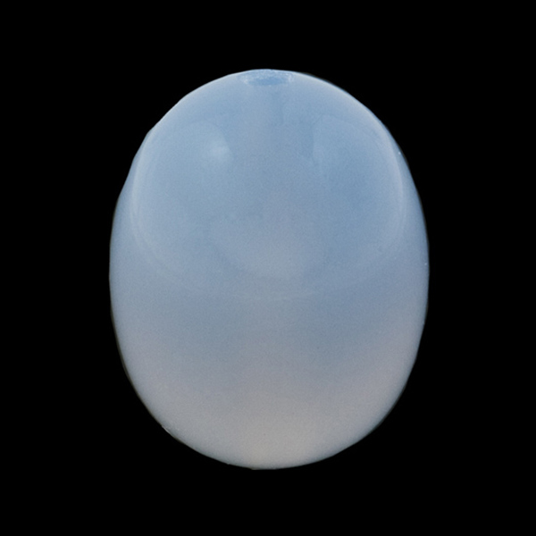 Chalcedon, natur, hellblau, Olive, glatt, 21 x 15 mm