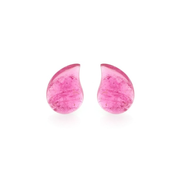 Tourmaline, pink, wave, cabochon, 18x12mm