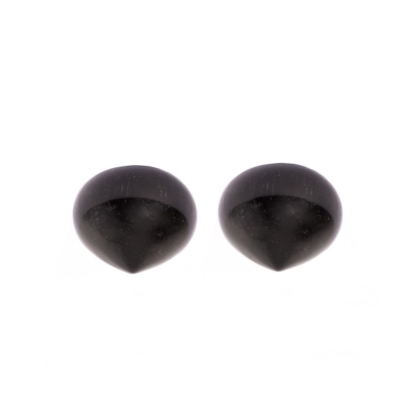 Ebenholz, schwarz, Pampel, glatt, Zwiebelform, 13x11mm