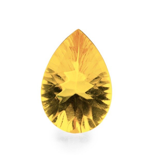 Natural amber, golden, buff top, concave, pear shape, 16 x 12 mm