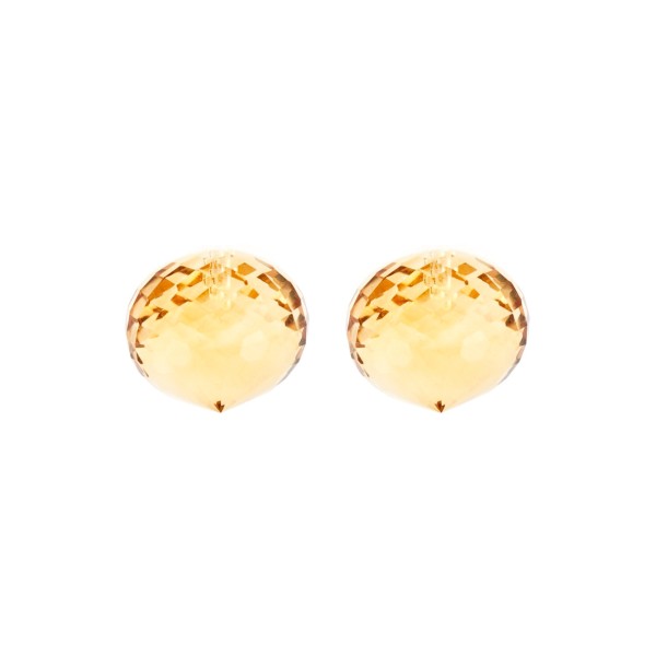 Citrine, golden color, teardrop, faceted, onion shape, 13 x 11 mm