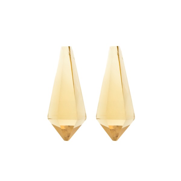Citrin, goldfarben (hell), Pampel, facettiert, hexagonal, 26 x 9 mm
