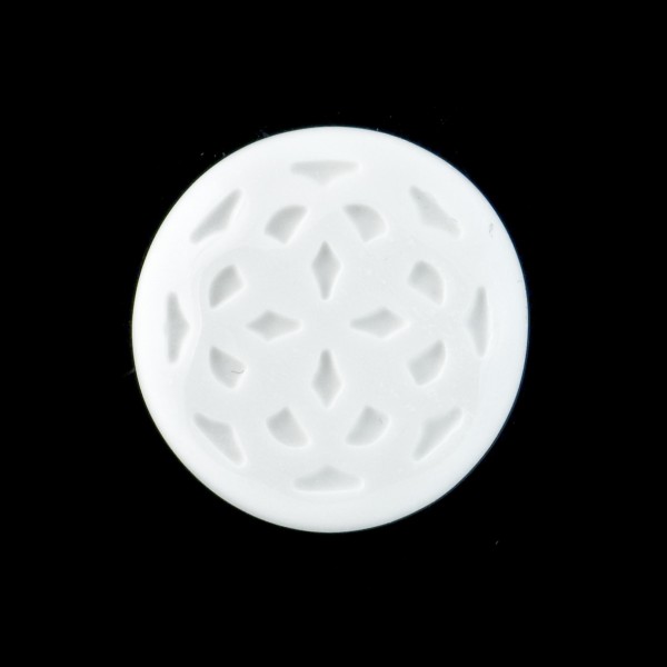 Achat, weiß, graviert, Ornament, rund, 25 mm