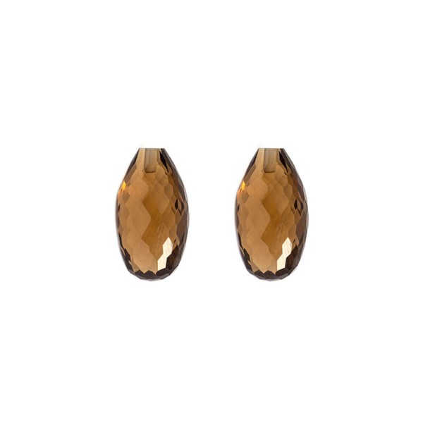 Cognacquarz, cognacfarben, Pampel, facettiert, Harlekin, 18x11mm