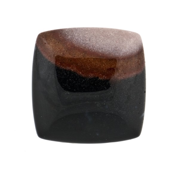 Mookait, gelb/rot/braun, Linse, antik, 18x18mm