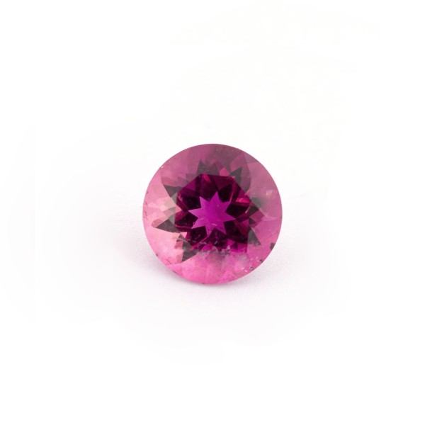 Turmalin, pink, facettiert, rund, 10 mm