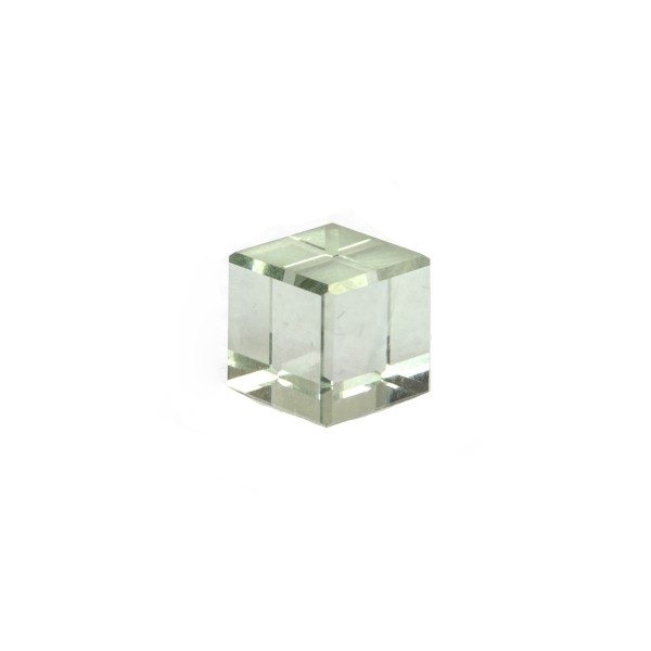 Prasiolite (green amethyst), light green, cube, smooth, 6x6 mm