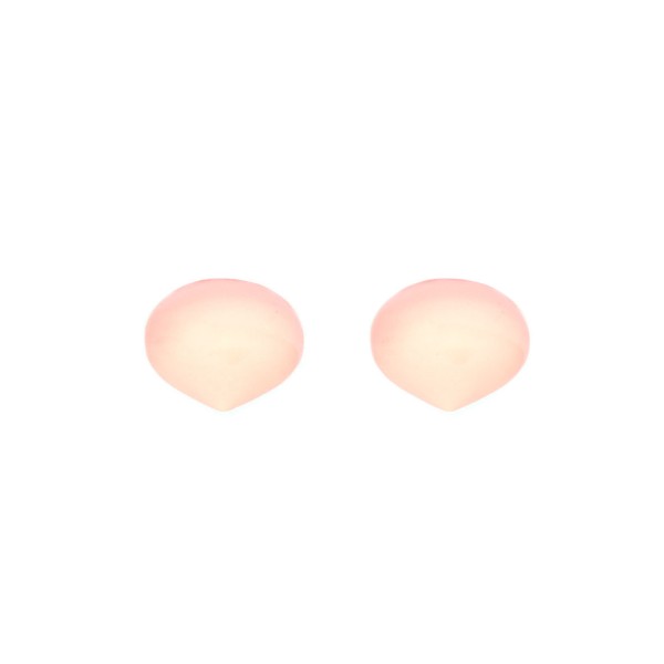 Coral, reconstructed, angel skin, smooth teardrop, onion shape, 11x9mm