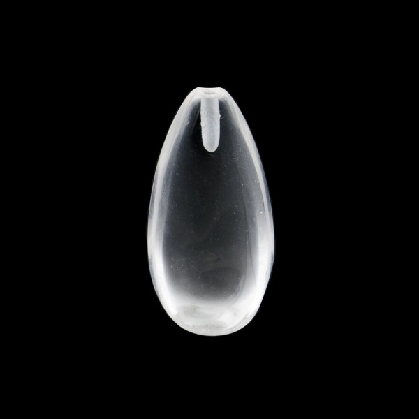 Bergkristall, transparent, farblos, Linse, glatt, Birnenform, 16x8mm