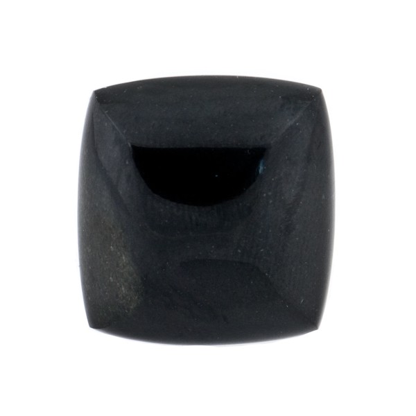 Jade, schwarz, Linse, antik, 18x18mm