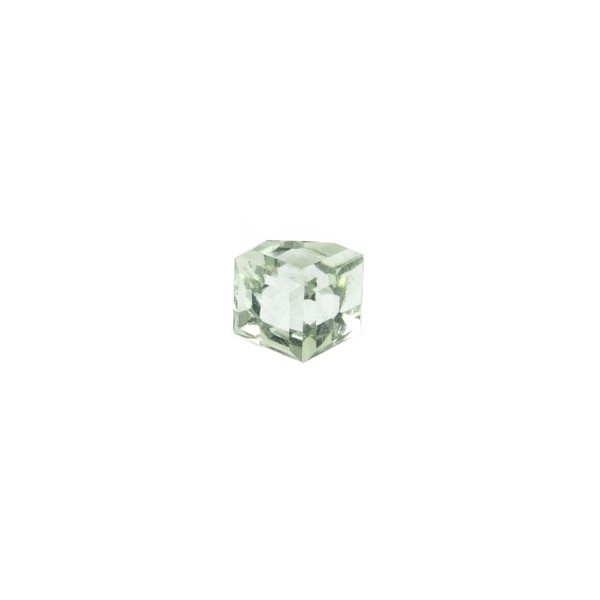Prasiolith (Amethyst grün), hellgrün, Würfel mit Bohrkante, glatt, 5x5 mm