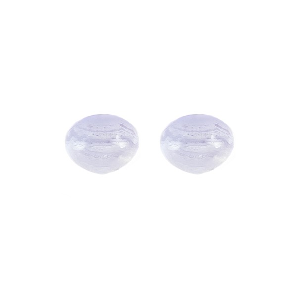 Streifenchalcedon, blau, Pampel, glatt, Zwiebelform, 13x11mm