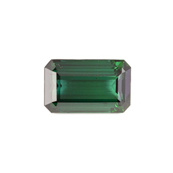 Turmalin, grün, 8'eck, facettiert, 17x10 mm