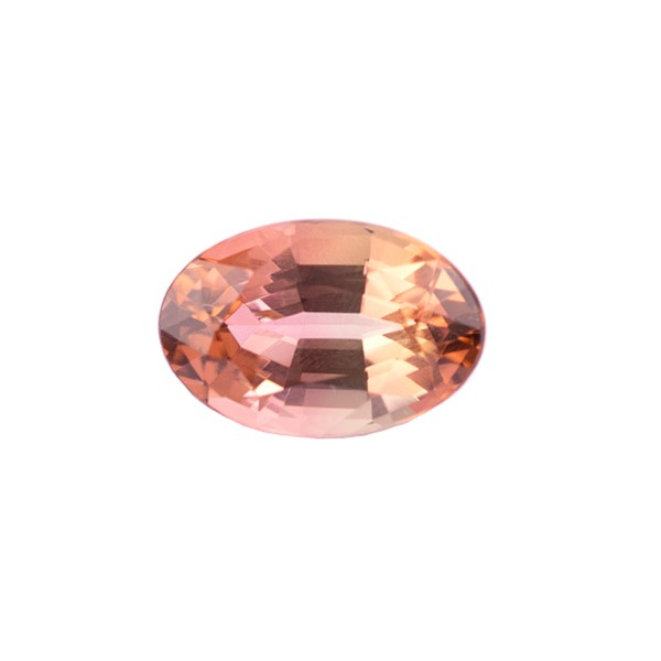 Turmalin, mehrfarbig, oval, facettiert, 14.5x10.9 mm