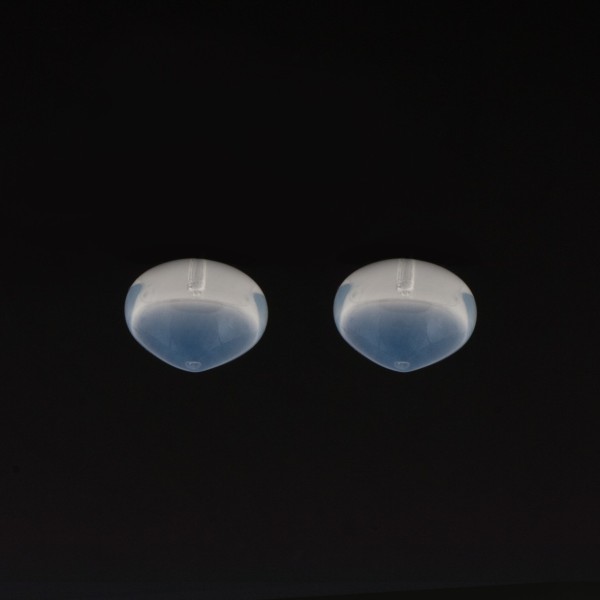 Moonquarz, weiß, Pampel, glatt, Zwiebelform, 13x11 mm