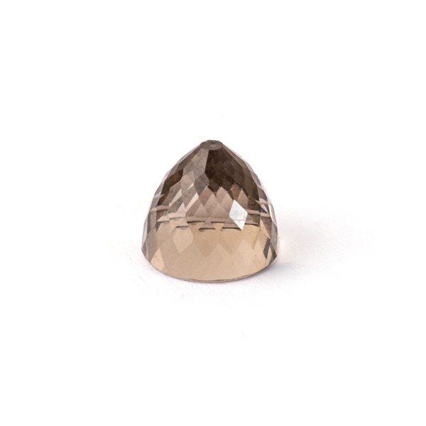 Smoky quartz, brown, cone, faceted, round, 8mm