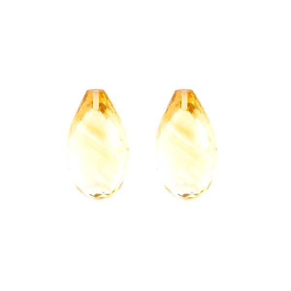 Citrin, goldfarben (hell), Pampel, facettiert, Harlekin, 18x11mm