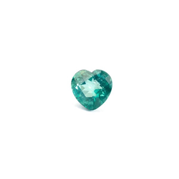 Topas, blau-grün, Briolett, facettiert, Herzform, 8x8mm