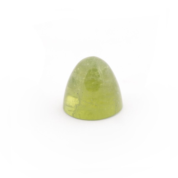 Peridot, green, cone, smooth, round, 11 mm