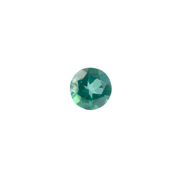 Topas, blau-grün, facettiert, rund, 6mm
