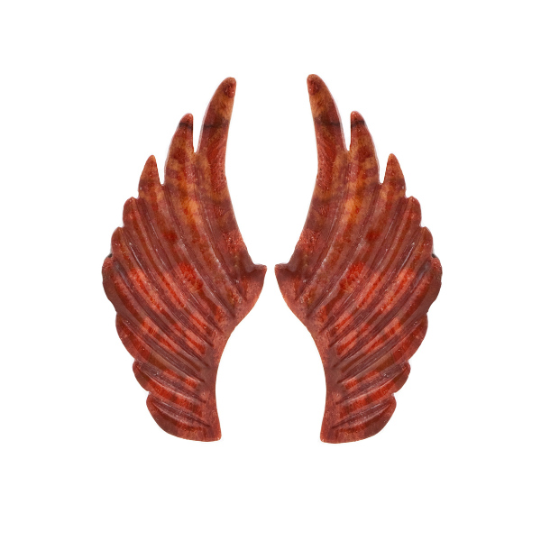 Foam coral, red, wing, 43 x 19 mm