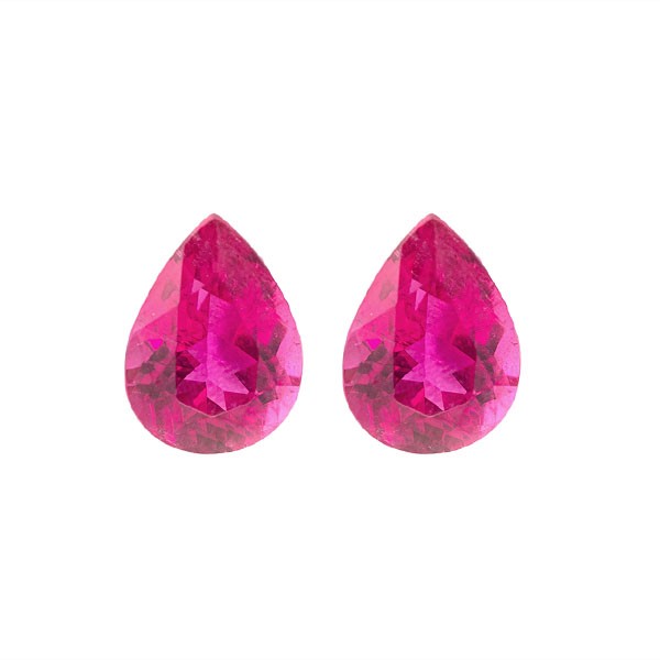 Turmalin, hot pink, facettiert, Birnenform, 14.5x10.5 mm